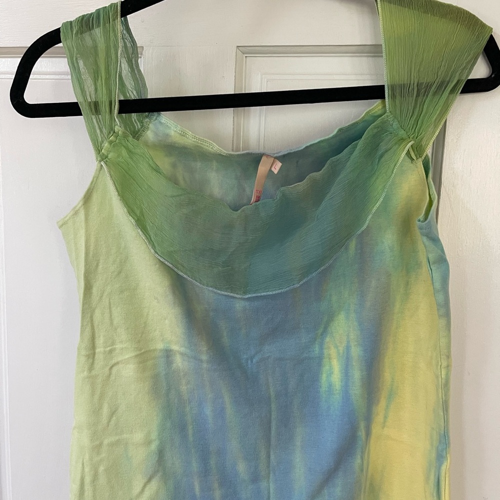 Green and Blue Women's Top